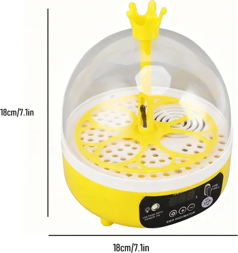 Miniatura 8 de Tissting Incubadora de huevos con giro manual de huevos y control de humedad, incubadoras para incubar huevos, incubadora de aves de corral