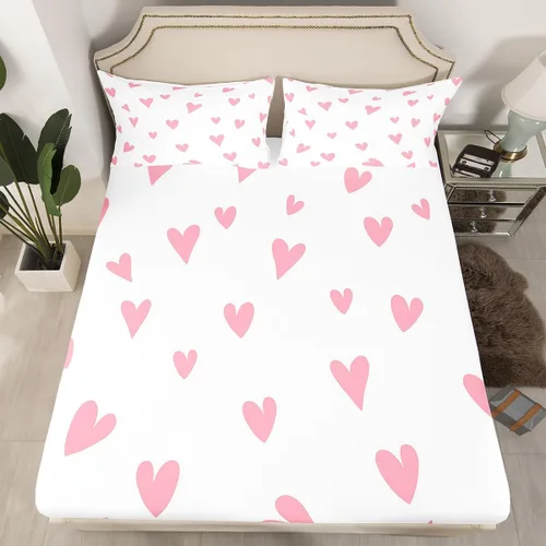 Miniatura 18 de Feelyou, juego de sábanas ajustadas con temática de construcción, niños, dinosaurios de dibujos animados, juego de ropa de cama para niños, Multi 37