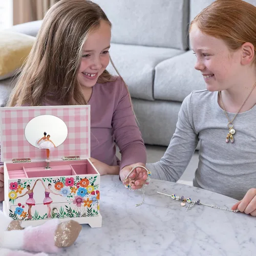 Miniatura 9 de ABI + OLIE Joyero de bailarina para niñas Joyero para niñas Joyero musical para niñas de 4 a 12 años Cajas de música para niñas Perfecto recital