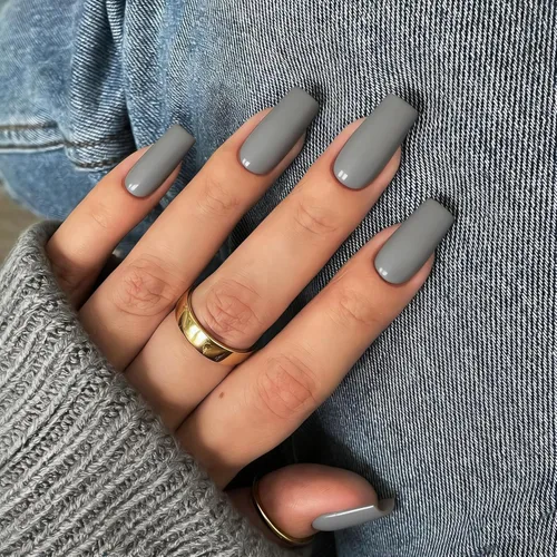 Miniatura 26 de KQueenest Uñas postizas largas a presión con diseño de ojo de gato, cuadradas, medianas, color rojo oscuro con purpurina, ataúd, uñas acrílicas a