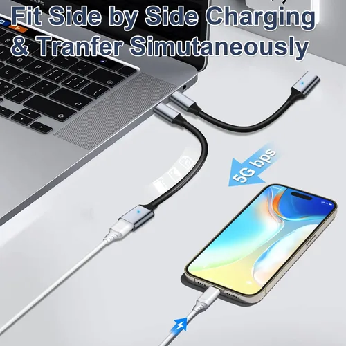 Miniatura 4 de Adaptador USB C a USB 3.0 [2 unidades], tipo C macho a USB hembra OTG cable Thunderbolt3 a USB adaptador compatible con iPhone 16 Pro Max/16