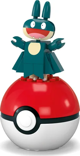 Miniatura 5 de MEGA Juego de Juguetes de Construcción Pokémon Entrenador Paquete de 8 con 189 Piezas, 8 Personajes Articulados y Posables, 2 Pulgadas de Alto