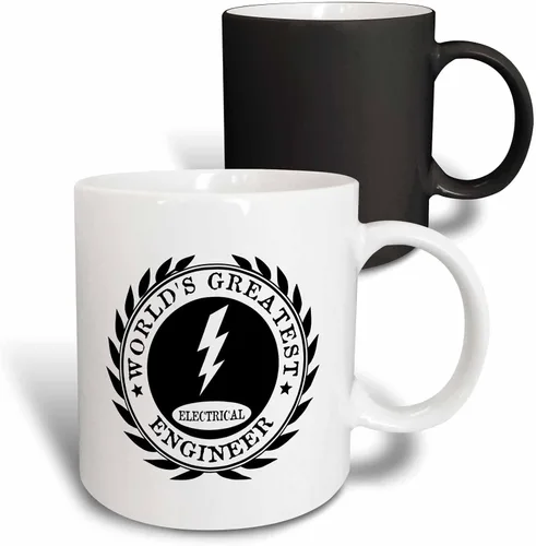 Miniatura 13 de 3dRose Worlds Greatest Electrical Engineer Award Fun Job Pride Work Gifts - Taza de dos tonos, 11 onzas, color negro