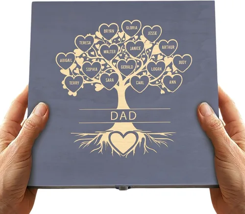 Miniatura 15 de Caja de Recuerdos de Madera Personalizada con Grabado Personalizado Caja de Memoria de Aventura para Parejas Recuerdos de Viaje Fotos Cartas - Cajas
