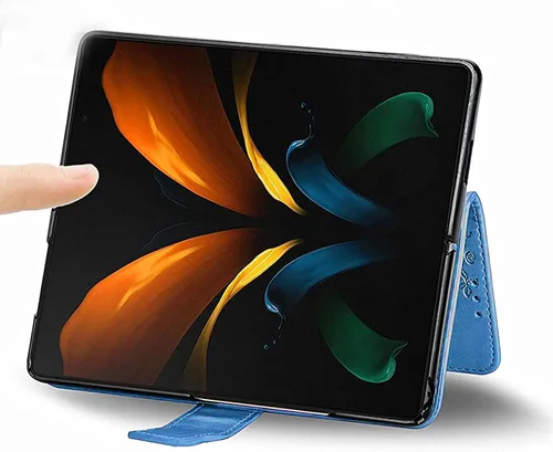 Miniatura 4 de Asuwish Funda de teléfono para Samsung Galaxy Z Fold 4 5G 2022 cartera y girasol de cuero delgado con tapa para tarjetero, accesorios para celda