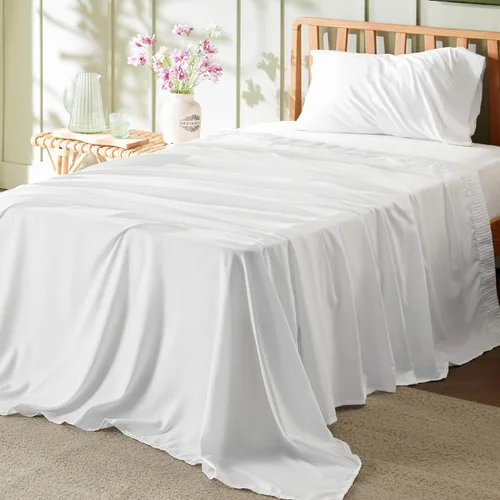 Miniatura 65 de Bedsure Sábanas de tamaño King – Sábanas suaves para cama de tamaño King, 4 piezas de hotel de lujo verde menta, juego de sábanas refrescantes de 11