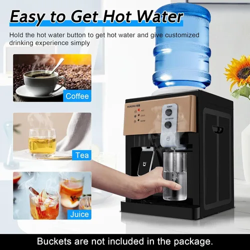 Miniatura 4 de Dispensador de enfriador de agua eléctrico, Dispensador de enfriador de agua de encimera de carga superior de 5 galones, Mini dispensador