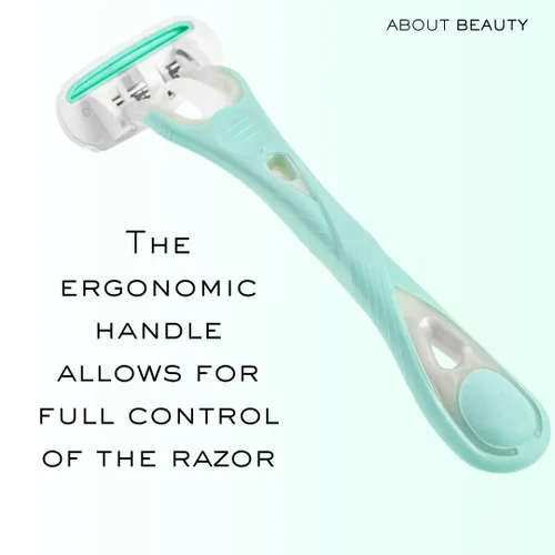 Miniatura 3 de Acerca de Beauty Complete 4 Blade System - Maquinilla de afeitar reutilizable, incluye 1 mango ergonómico reutilizable y 6 cartuchos de cuchillas