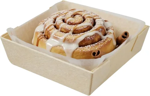 Miniatura 17 de Restaurantware Taipei - Moldes de madera para hornear de 17 onzas, 100 moldes desechables listos para horno, con forros de papel, recipientes