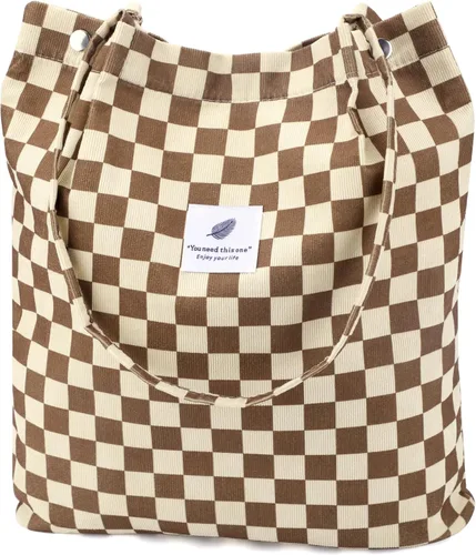 Miniatura 167 de Ayieyill - Bolsa de pana para mujer y niña, con correa de lona para colgar al hombro, bolsa con bolsillo