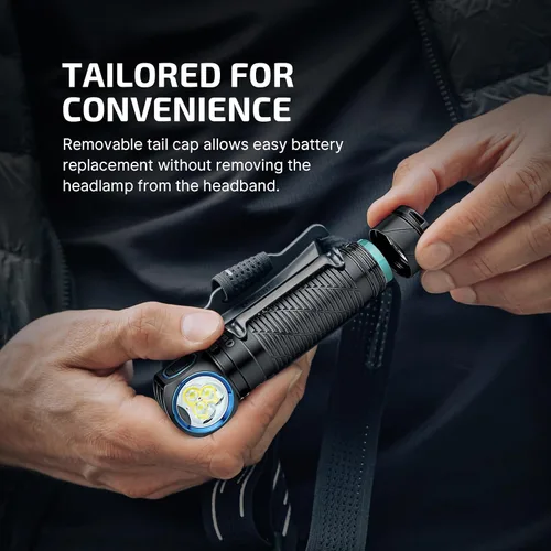 Miniatura 8 de OLIGHT Perun 3 - Linterna frontal recargable, 3000 lúmenes LED con luz roja, lámpara frontal impermeable con diadema para campamento al aire libre