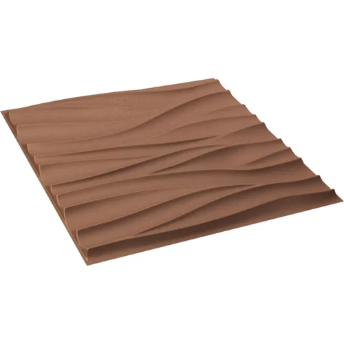 Miniatura 6 de Ekena Millwork 19 5/8 pulgadas de ancho x 19 5/8 pulgadas de alto, ondulado EnduraWall decorativo 3D, cobre envejecido (cubre 2.67 pies cuadrados).