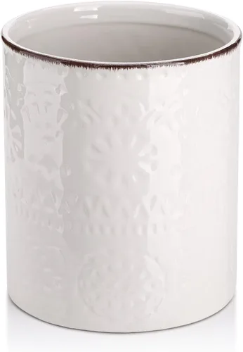 DOWAN 18,3 cm Soporte para utensilios de cocina, soporte extra grande para utensilios de cocina estilo granja para encimera, recipiente para