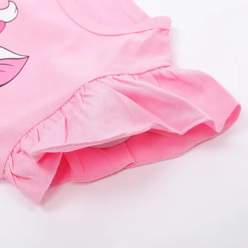 Miniatura 6 de Popshion Conjuntos de verano de 2 piezas para niñas pequeñas, camiseta de manga con vuelo y leggings capri recortados, ropa para niños, conjuntos