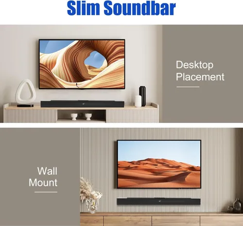 Miniatura 5 de Barra de sonido, barra de sonido para TV de 60 W, potente HD, HiFi, barras de sonido estéreo, Bluetooh 5.0, control inalámbrico con ARC AUX Opt