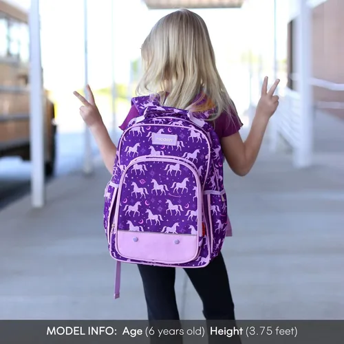 Miniatura 2 de mibasies Mochila para niñas pequeñas, mochila para niñas, preescolar jardín de infantes y escuela primaria, Horóscopo Unicorni, Niños-16L US