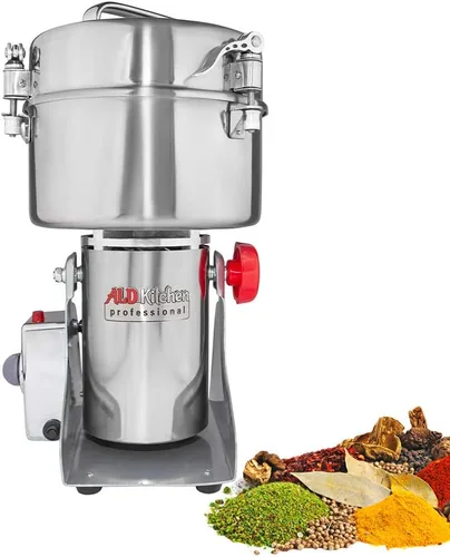 Miniatura 12 de ALDKitchen Molino de grano Molinillo tipo oscilante para especias, hierbas, raíces Uso comercial Acero inoxidable 110V (26.46 oz)