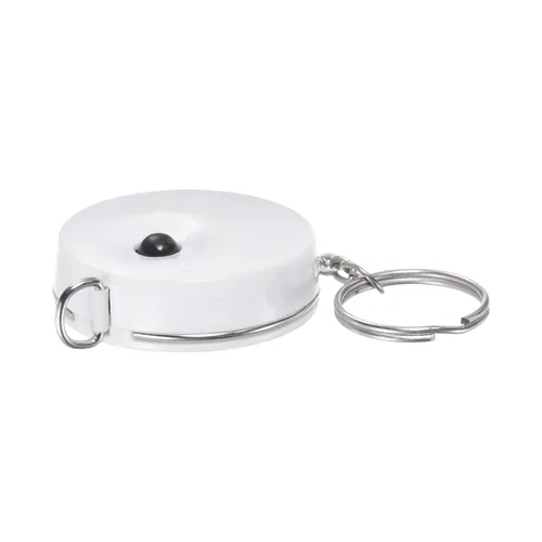 HARFINGTON Cinta métrica retráctil de 4.9 ft/60 pulgadas, tamaño de bolsillo con llavero para cuerpo, tela, costura y manualidades, color blanco