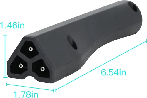 Miniatura 6 de Receptáculo de cargador de 48 voltios y enchufe para carrito de golf EZGO RXV, mango de enchufe de cargador triangular de 3 pines, OEM # 604321