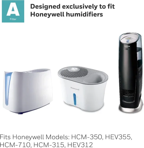 Miniatura 5 de Honeywell Filtro de Mecha de Repuesto A, Paquete de 2, Blanco