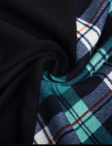 Miniatura 8 de QUINEE sudadera con capucha para mujer de manga larga a cuadros, bloque
