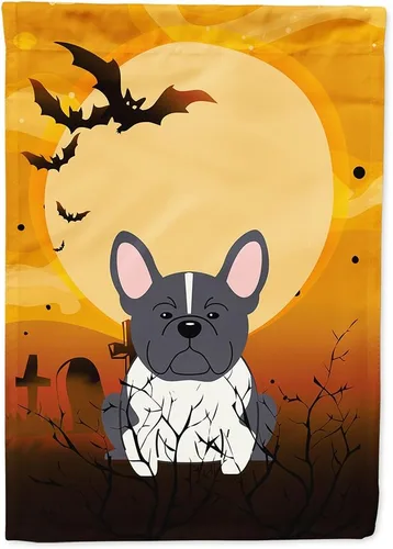 Miniatura 74 de Caroline's Treasures BB4307GF - Bandera de Halloween Airedale para jardín, bandera decorativa para patio exterior, obras de arte de patio, macizos