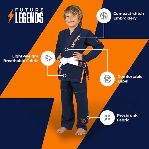 Miniatura 4 de Sanabul, Future Legend Kids - Traje de Jiu Jitsu brasileño, BJJ Gi