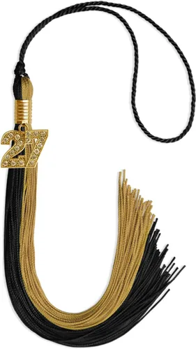 Miniatura 129 de Endea Graduation Borla de doble color con dije dorado (negro/oro brillante, 2022)