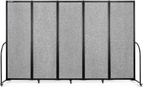 Miniatura 8 de Partición plegable de habitación, pantalla de privacidad con brazos, divisores de oficina, 10 pies 2 pulgadas de largo x 6 pies 7 pulgadas de alto