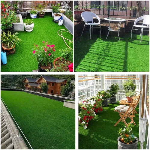 Miniatura 8 de Petgrow Césped artificial sintético de 8 pies x 10 pies para interior y exterior, alfombra de césped sintético para perros, alfombra de césped