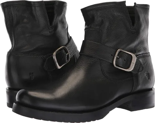 Miniatura 7 de Frye Veronica Botines para mujer hechos de cuero cepillado de grano completo con herrajes de metal antiguo e impermeables construcción de ribete