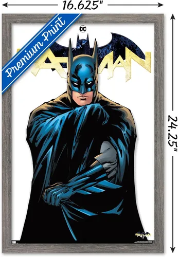 Miniatura 3 de Trends International DC Comics Batman Feature Series - Póster de pared, 22.4 pulgadas de largo x 14.7 W, versión enmarcada de madera de granero