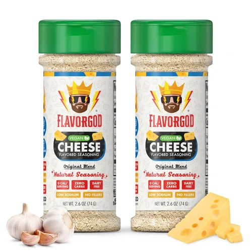 Miniatura 18 de Mezcla de Condimentos con Sabor a Queso de FlavorGod - Mezcla de Especias Premium Totalmente Natural y Saludable para Pollo, Verduras, Ensalada