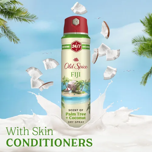 Miniatura 6 de Old Spice Dry Spray Desodorante antitranspirante para hombres, frescura 24/7, protección 24/7 sudor y olor, suave para la piel con acondicionadores
