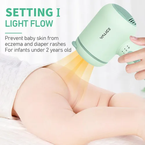 Miniatura 2 de YALICE Secador de pelo inalámbrico para bebés y niños, secador de pelo portátil con flujo de aire suave y cuidado iónico de bajo calor para bebés, 3
