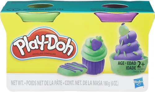 Miniatura 2 de Play-Doh Paquete de 2 latas (morado y verde)