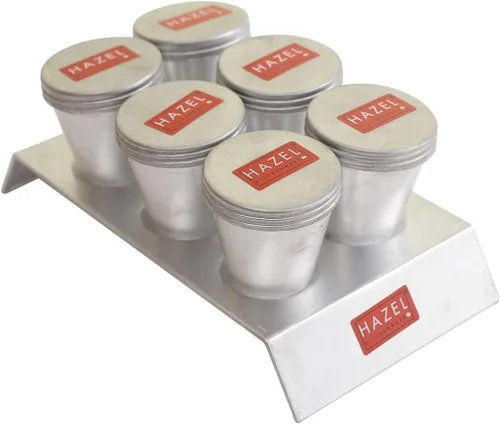Miniatura 9 de HAZEL Juego de 12 moldes de aluminio para kulfi con 2 soportes y 24 varillas, para hacer helados y paletas reutilizables, moldes Kulfi para hacer