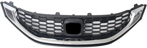 Miniatura 9 de Rejilla delantera de malla negra mate para defensa delantera Compatible con Honda Civic 2019 2020 2021