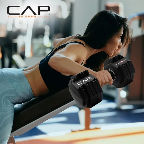 Miniatura 20 de CAP ADJUSTABELL - Juego de mancuernas ajustables de selección rápida de primera calidad para entrenamiento de fuerza, individuales y pares, 12.5