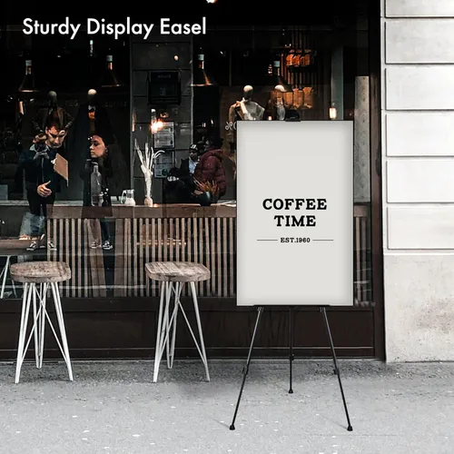 Miniatura 3 de Artify - Caballete para letrero, soporte de caballete de arte portátil ajustable de doble nivel, altura ajustable de 22 a 66 pulgadas, caballete