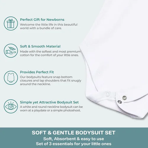 Miniatura 4 de Spasilk 100% de Bebé de algodón unisex sin mangas Lap Hombro Bodysuits (3 unidades)