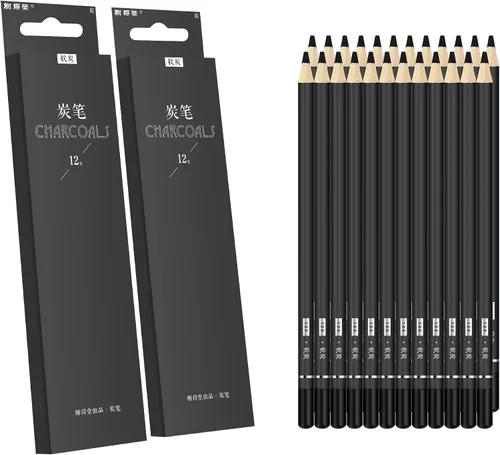 Miniatura 12 de XDT#4B - Lápices de dibujo de 24 piezas, suministros de dibujo y sombreado de grafito profesional, ideal para niños, principiantes, estudiantes, Azul