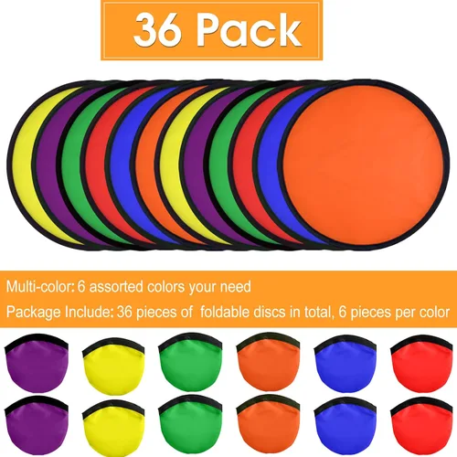 Miniatura 2 de Mototo 36 Piezas Discos Voladores Plegables con Bolsa Juego de Juguetes de Bolsillo Plegables para Diversión de Niños Favores de Fiesta