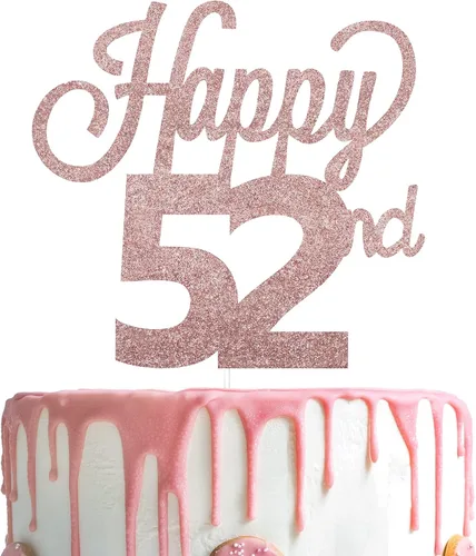 Miniatura 88 de LINGTEER - Decoración para pastel con texto "Happy Birthday 100", color negro