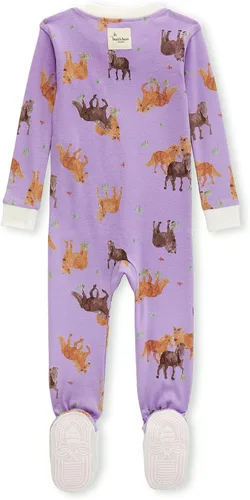 Miniatura 2 de Burt's Bees Baby - Pijama para niña, con cremallera delantera y pies cerrados antideslizantes, de algodón orgánico 100%, para niñas pequeñas