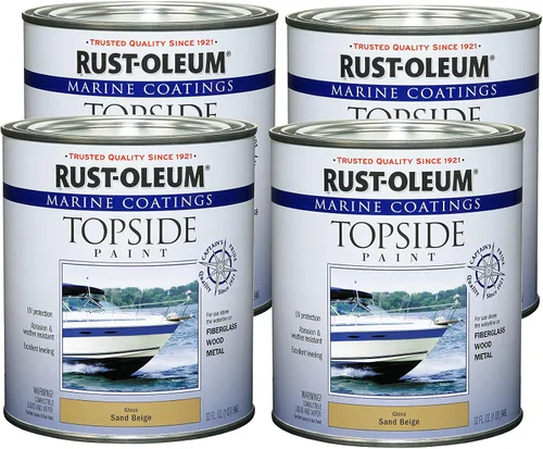 Miniatura 18 de Rust-Oleum 207005 Pintura para cubierta marina Marine Coatings, cuarto de galón, color gris acorazado