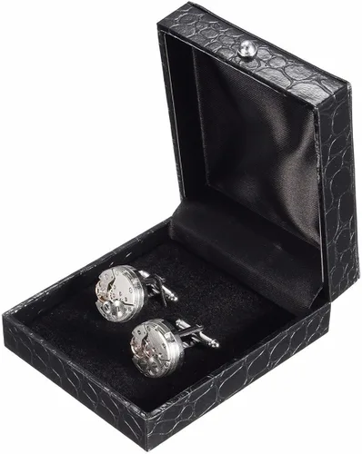Miniatura 2 de BABAN reloj de estilo Steampunk de lujo para hombre reloj clásico gemelos con forma de mecanismo con caja de exhibición para guardar elegante