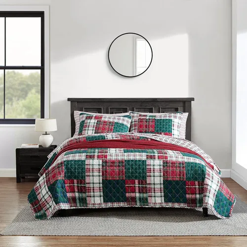 Nautica - Juego de edredón individual, ropa de cama reversible de algodón con fundas a juego, juego de ropa de cama casual para todas las estaciones