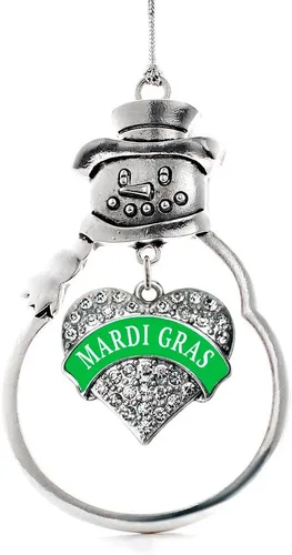Miniatura 49 de Adorno de plata inspirada, diseño de muñeco de nieve con circonitas cúbicas