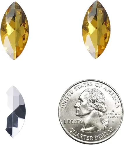 Miniatura 6 de Diamantes de imitación grandes de cristal de 0.512 x 1.063 in, piedras preciosas en forma de ojo de caballo para manualidades, fabricación de joyas